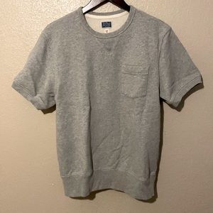 I-Crew heather gray cap sleeved sweatshirt